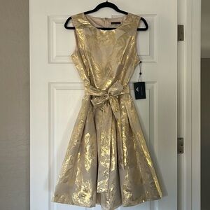 Tommy Hilfiger Tan and Gold Party Dress